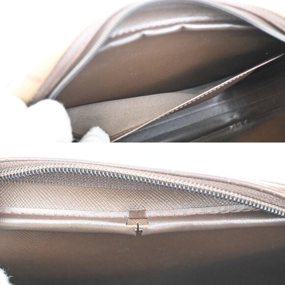 Burberrys Logo Shoulder Bag Check Canvas Leather Brown GHW - Picture 7 of 14